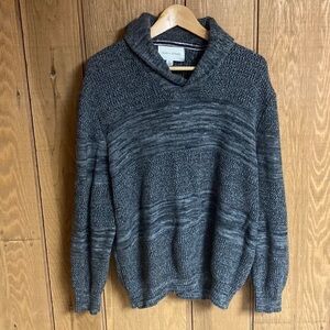 MEN’S Sun+Stone‎ shawl collar heavy knit sweater perfect for fall days size XXL
